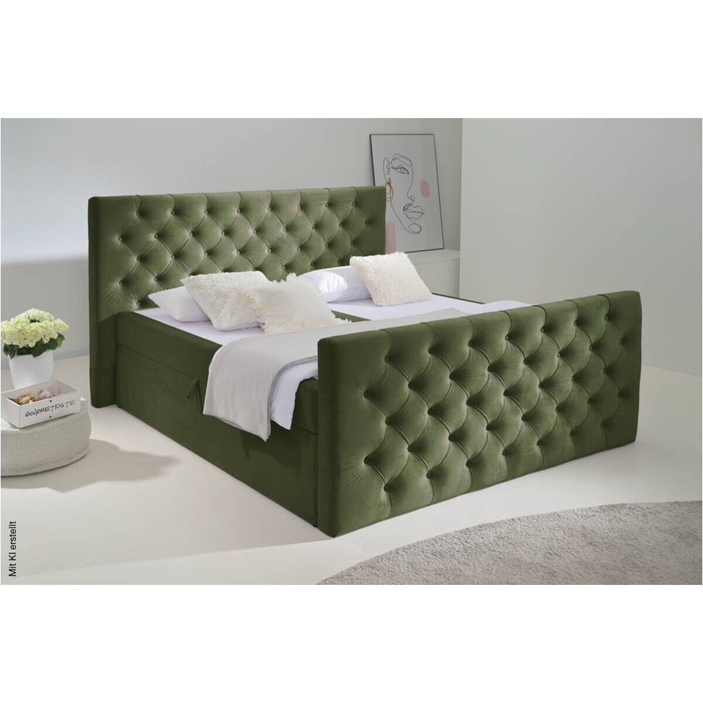 Boxbett Glow olive Liegefläche B/L: ca. 180x200 cm