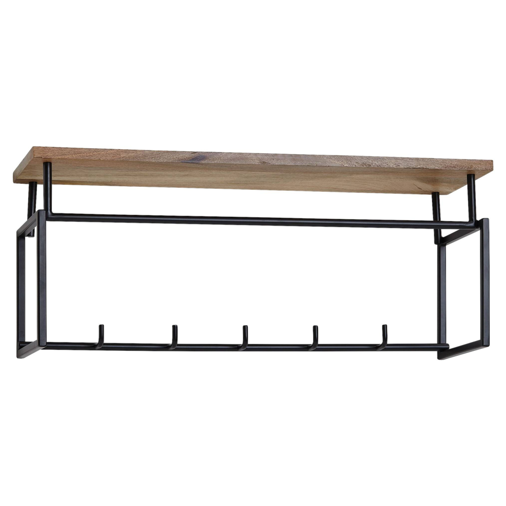 Garderobe natur schwarz pulverbeschichtet B/H/T: ca. 71x29x20 cm