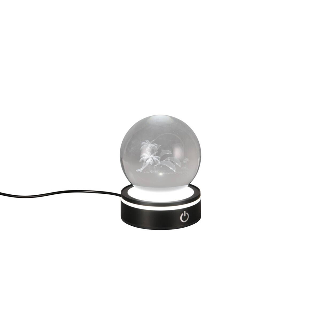 Reality LED-Tischleuchte Glas Kunststoff H/D: ca. 10x8 cm
