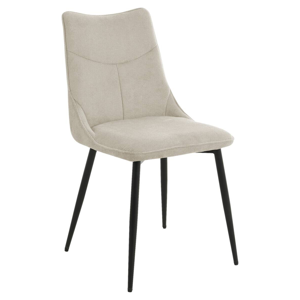 Stuhl CARLO 2er-Set. taupe Webstoff B/H/T: ca. 59x88x47 cm