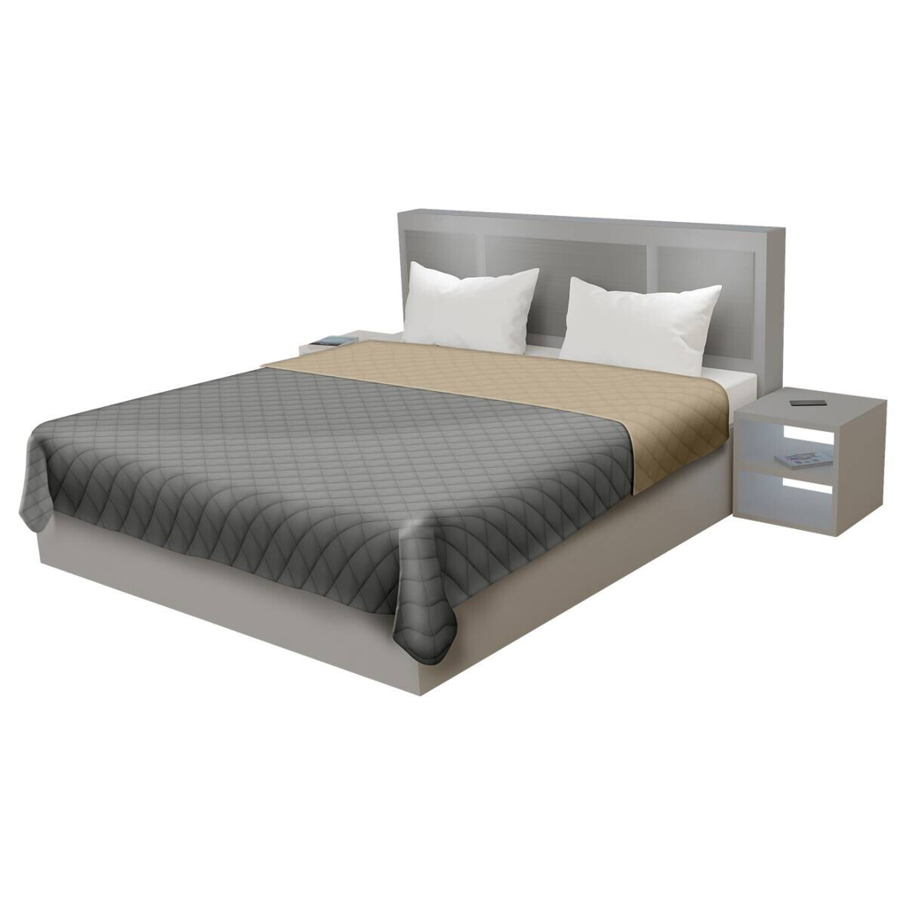Tagesdecke grau Polyester B/L: ca. 220x240 cm