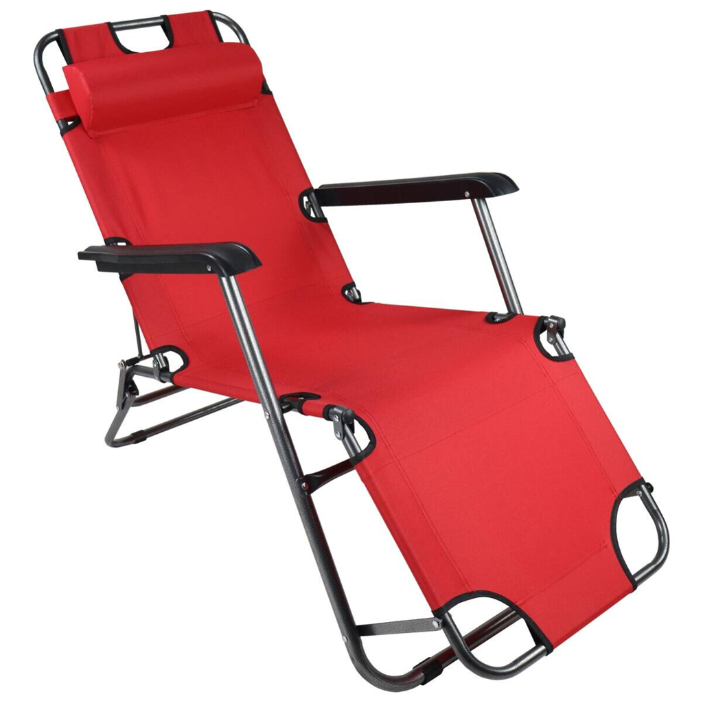 VCM Relaxliege Maltosa rot Textilene