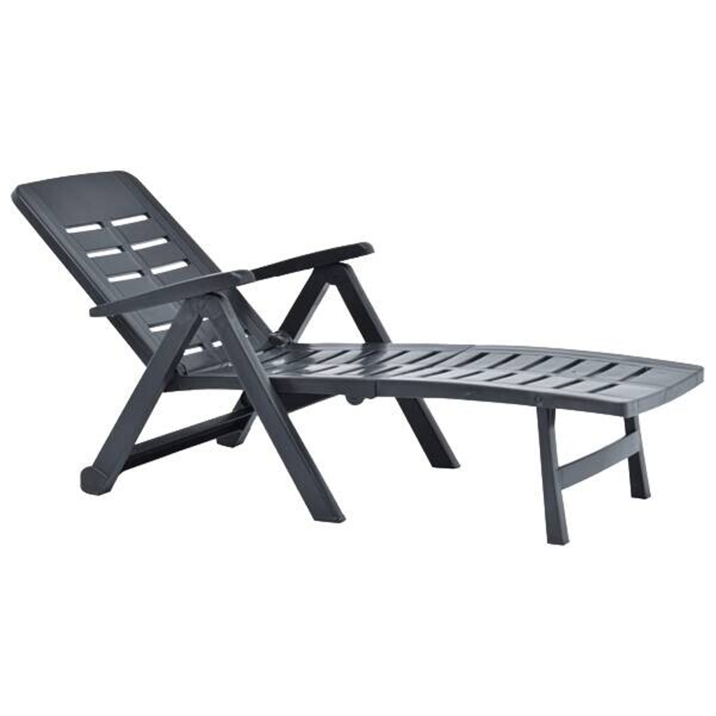 vidaXL Sonnenliege anthrazit Kunststoff B/H/L: ca. 189x96x72 cm