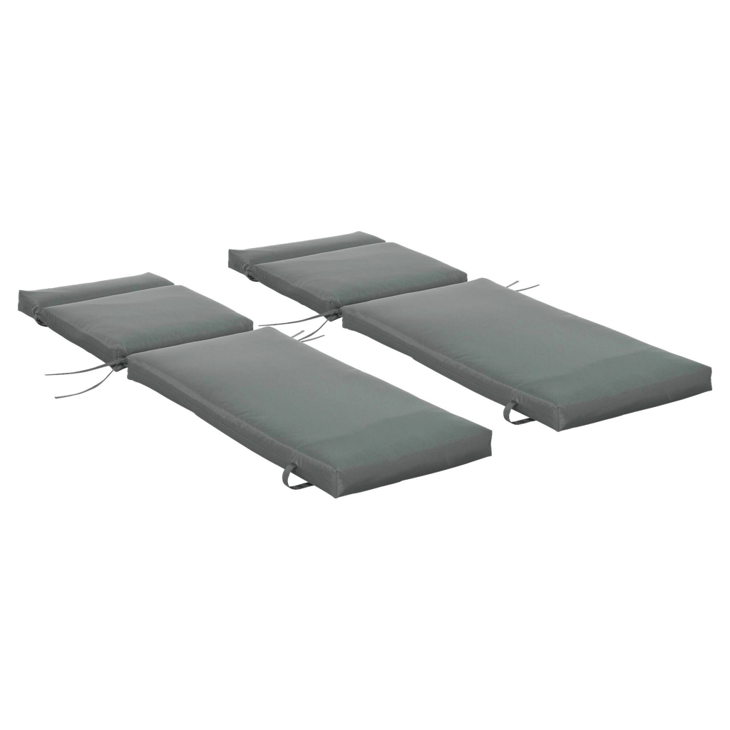 Outsunny Liegenauflage 2er Set dunkelgrau Schaumstoff B/H/L: ca. 55x8x196 cm