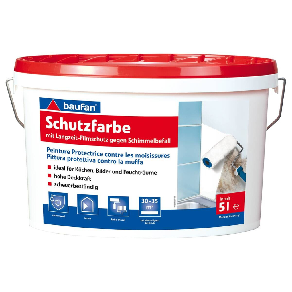 Baufan Anti-Schimmelfarbe weiß ca. 5 l