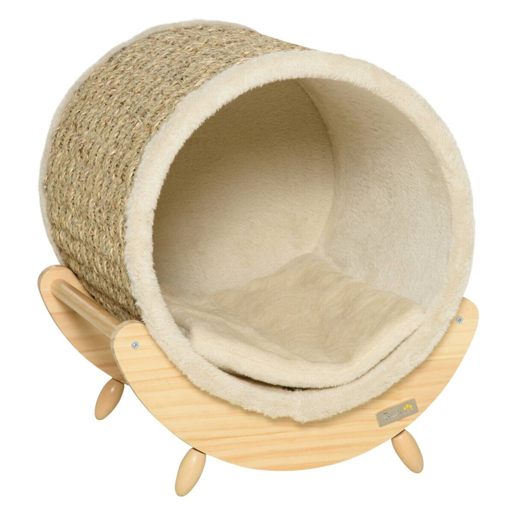 PawHut Katzen-Zubehör beige Kiefer B/H/L: ca. 38x41x43 cm 599811000