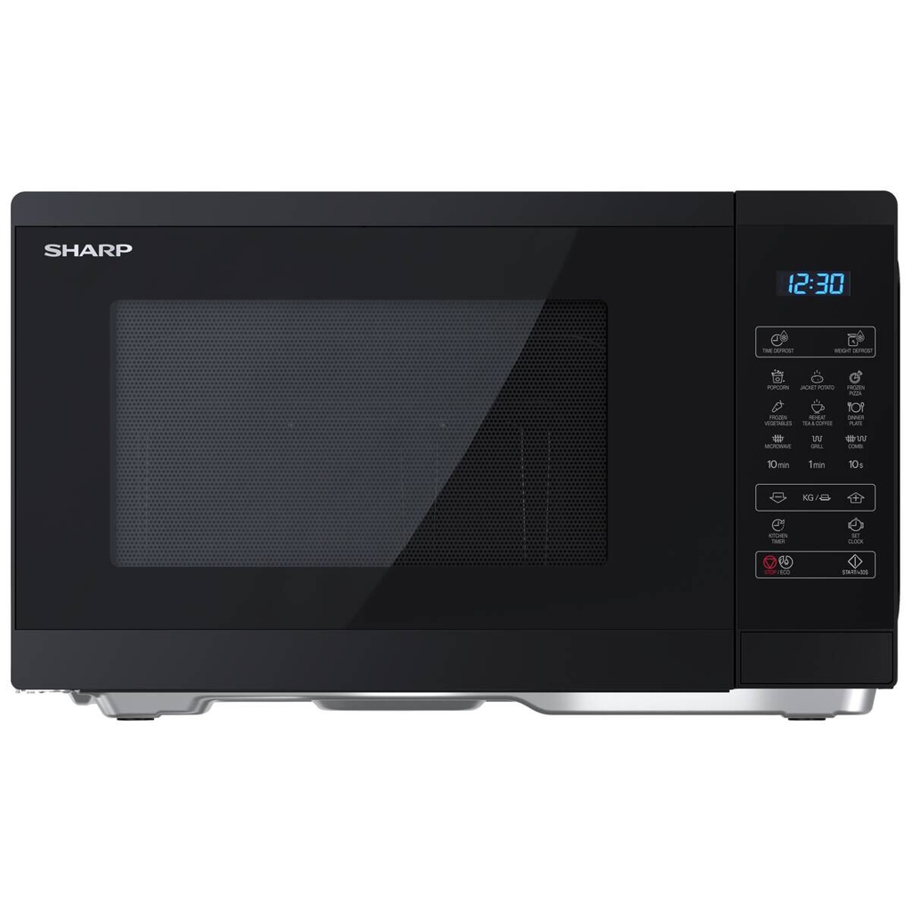 Sharp Mikrowelle mit Grill YC-MG252AE-B schwarz Stahl B/H/T: ca. 47,2x28x34,5 cm