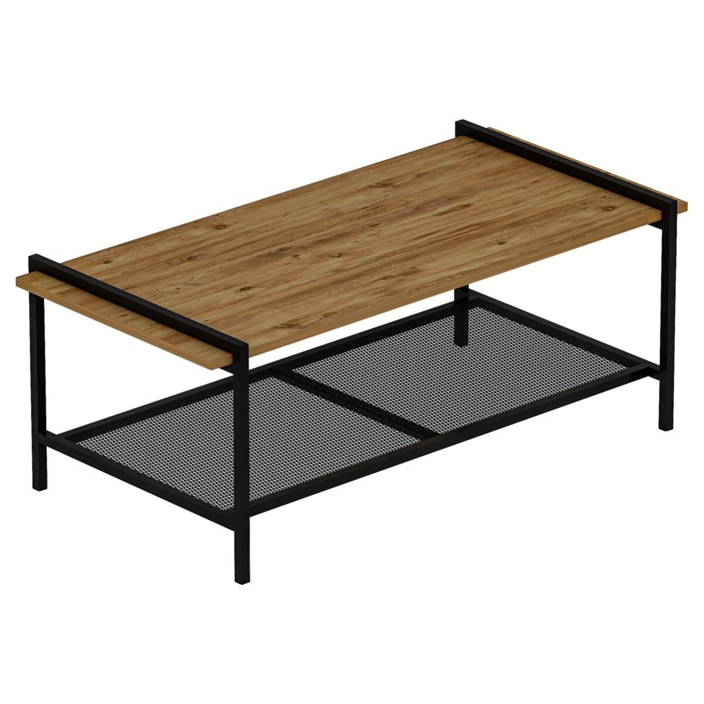 Couchtisch Lara walnuss Nachbildung schwarz B/H/T: ca. 120x45x60 cm