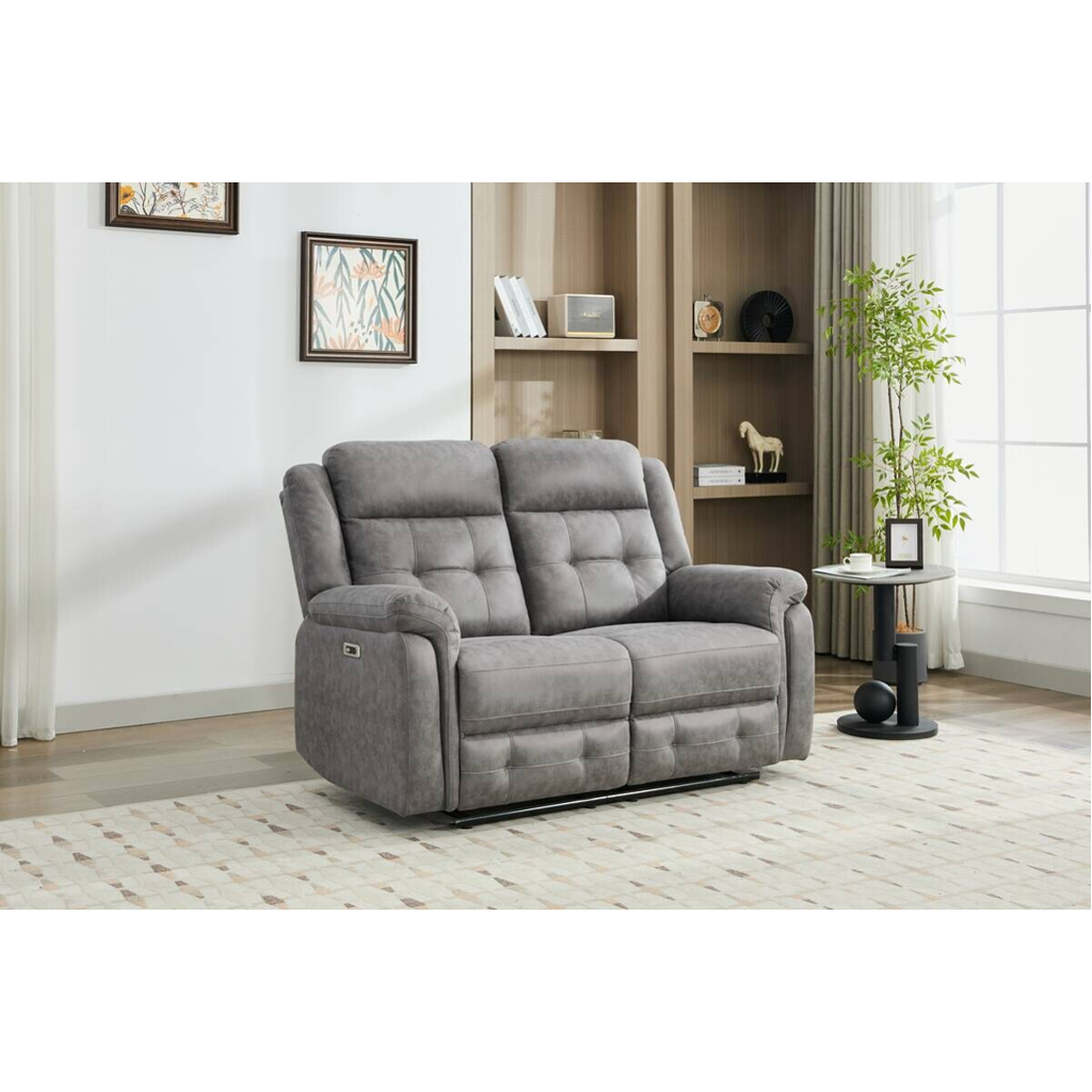 Sofa Philip grau Microfaser B/H/T: ca. 151x103x95 cm