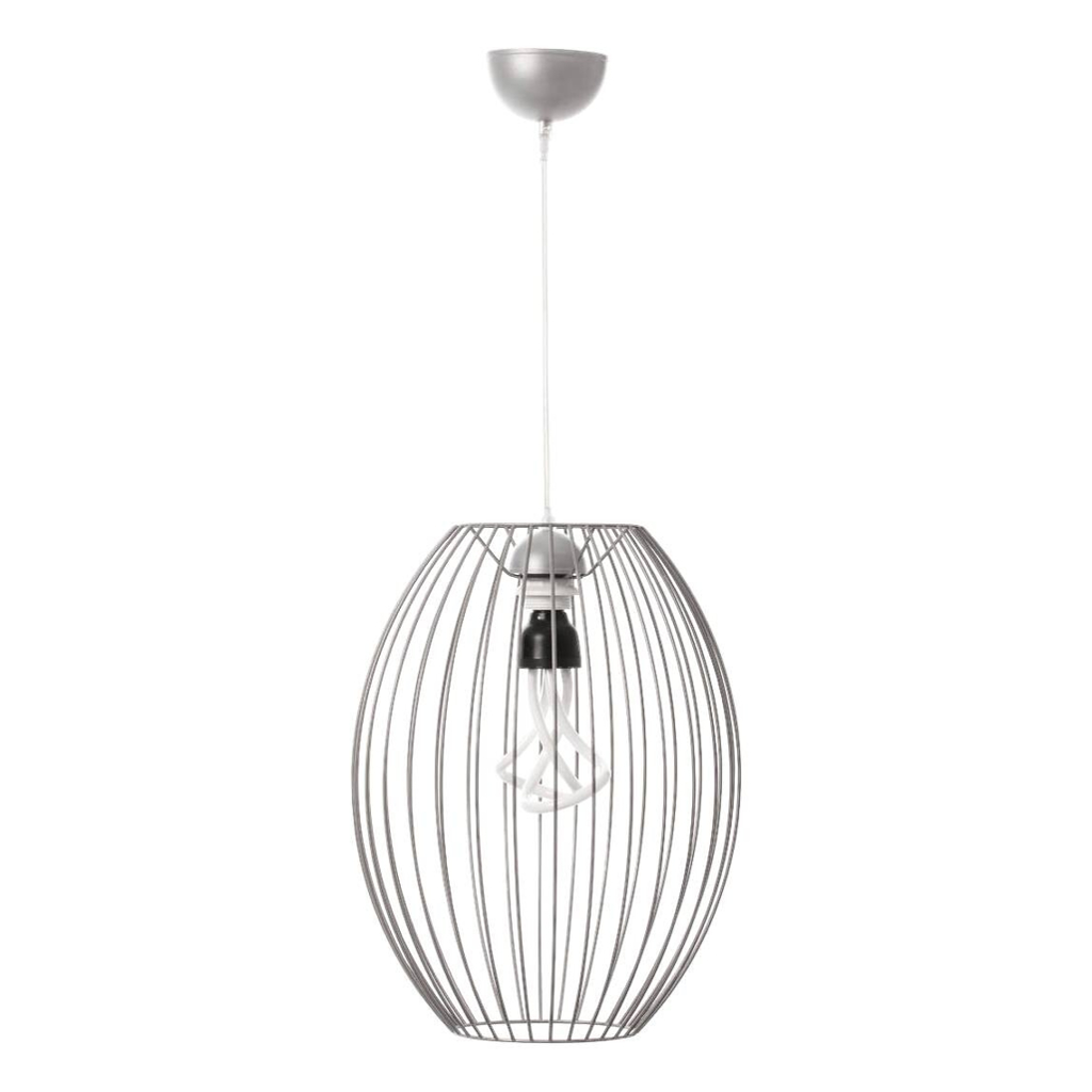 Kayoom Pendelleuchte Olivia 110 silber Eisen B/H/L: ca. 32x41x32 cm E27 1 Brennstellen