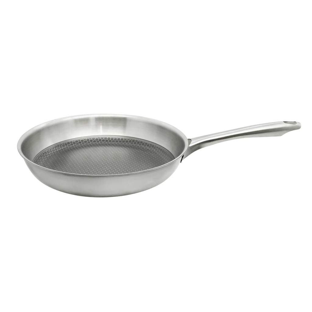 Pfanne silber Edelstahl D: ca. 24 cm