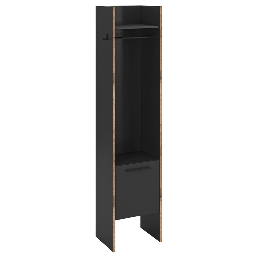 Garderobenschrank Bueno Basalt Nox Oak Nachbildung B/H/T: ca. 42x189x37 cm