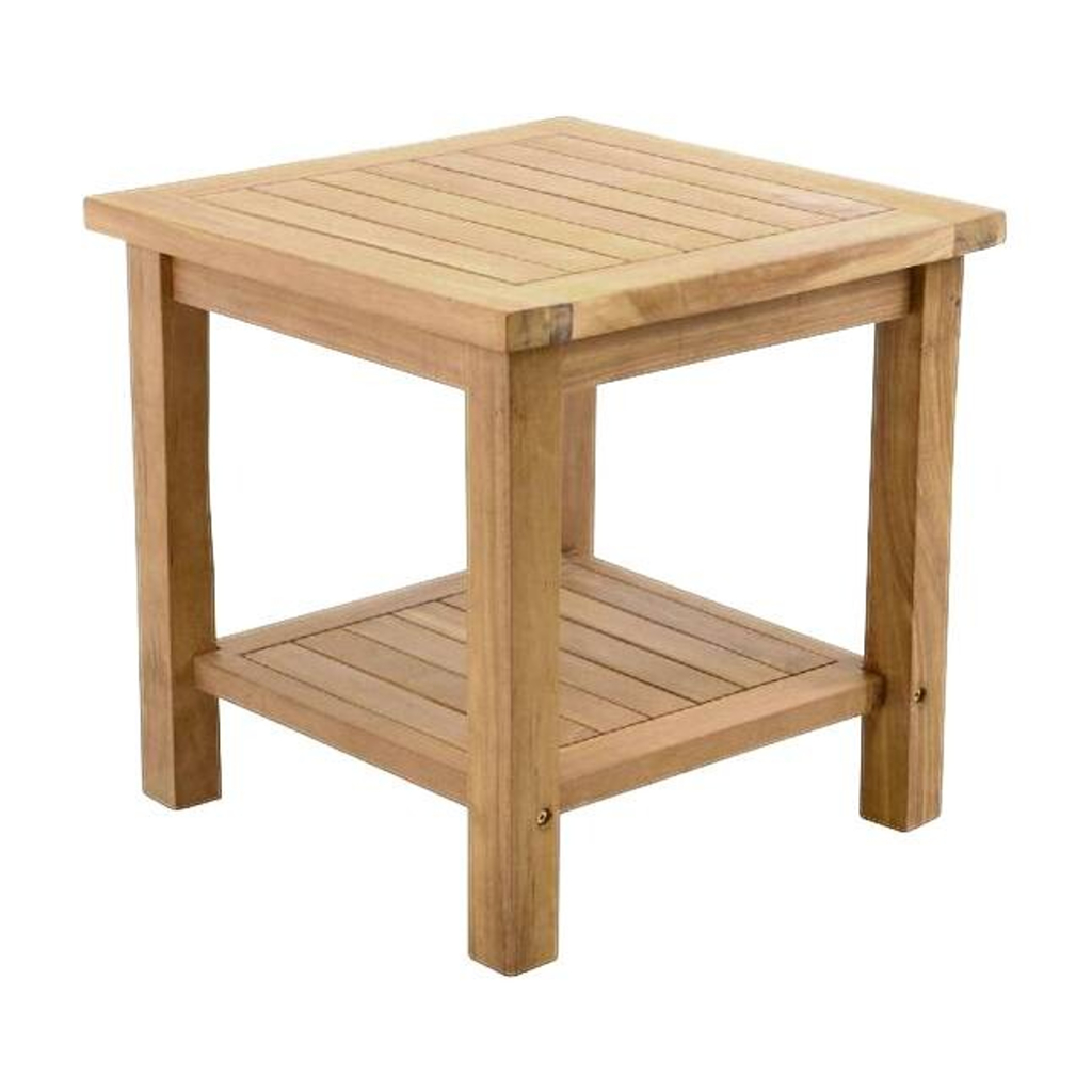 VCM Beistelltisch braun Teakholz B/H/T: ca. 50x50x50 cm