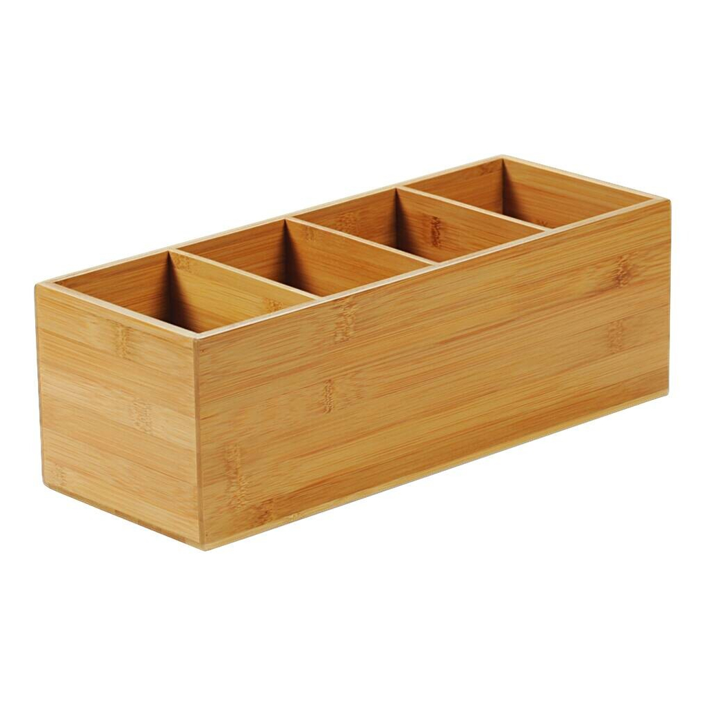 Kesper Besteckkasten braun Bambus B/H/L: ca. 14x12x35 cm
