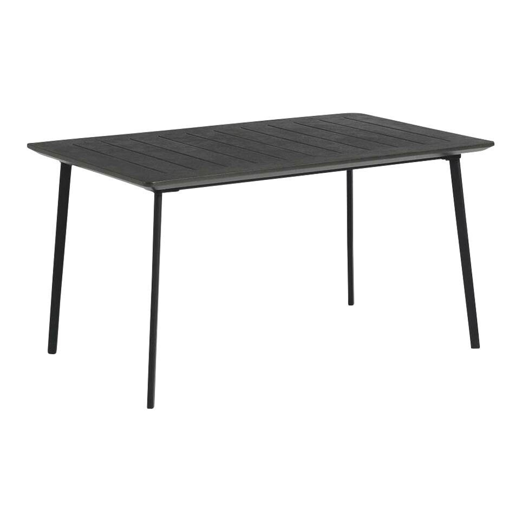 Keter Gartentisch Metalea schwarz Kunststoff B/H/L: ca. 87x75x147 cm