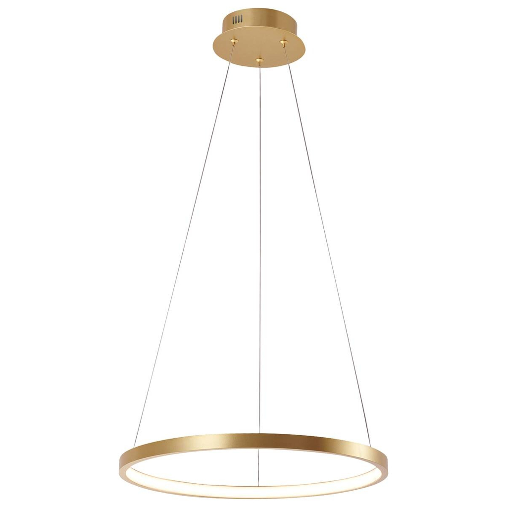 Just Light LED-Pendelleuchte CIRCLE 11522-12 gold weiß Metall Kunststoff H/D: ca. 120x39 cm 1 Brennstellen