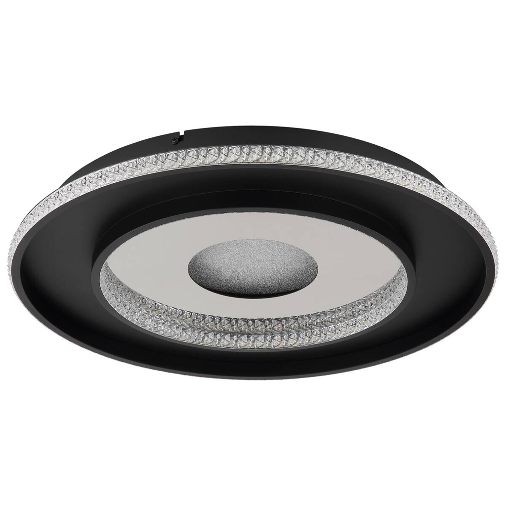 GLOBO Deckenleuchte klar mattschwarz Aluminium Metall H/D: ca. 6x52,5 cm 1 Brennstellen