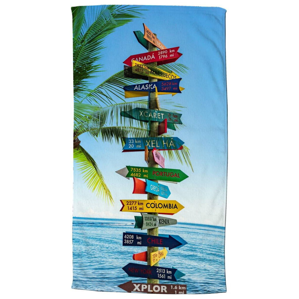 Good Morning Strandtuch Beach sign Multi Polyester B/L: ca. 100x180 cm