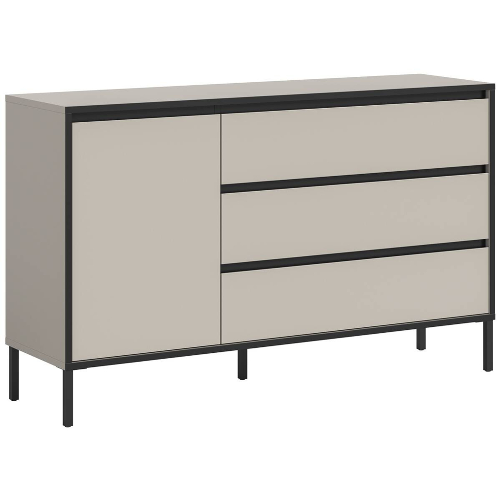 Sideboard Tron Kaschmirgrau Nachbildung schwarz B/H/T: ca. 136x83x38 cm