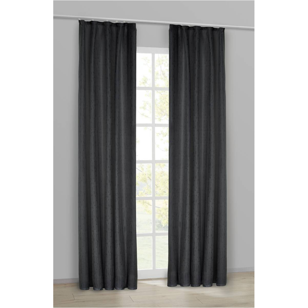 silver edition Dekovorhang Tessin schwarz B/L: ca. 140x245 cm