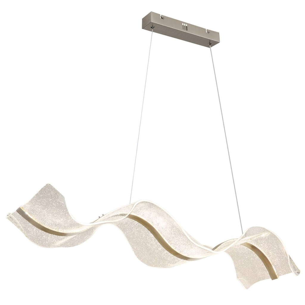 GLOBO LED-Pendelleuchte nickel matt Aluminium Metall B/H/T: ca. 29x120x101 cm