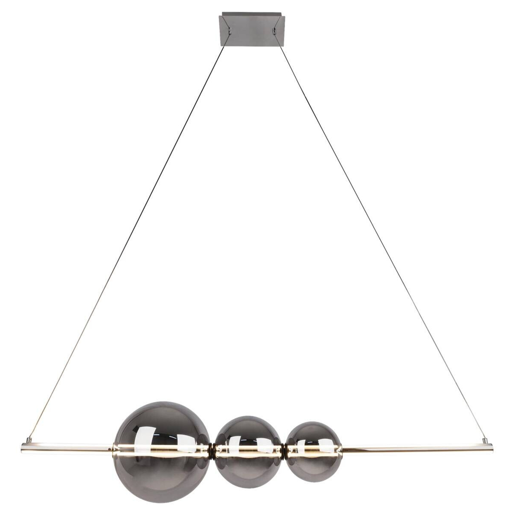 Näve Leuchten LED-Pendelleuchte Chrom Glas Metall B/H/T: ca. 125,3x150x25 cm