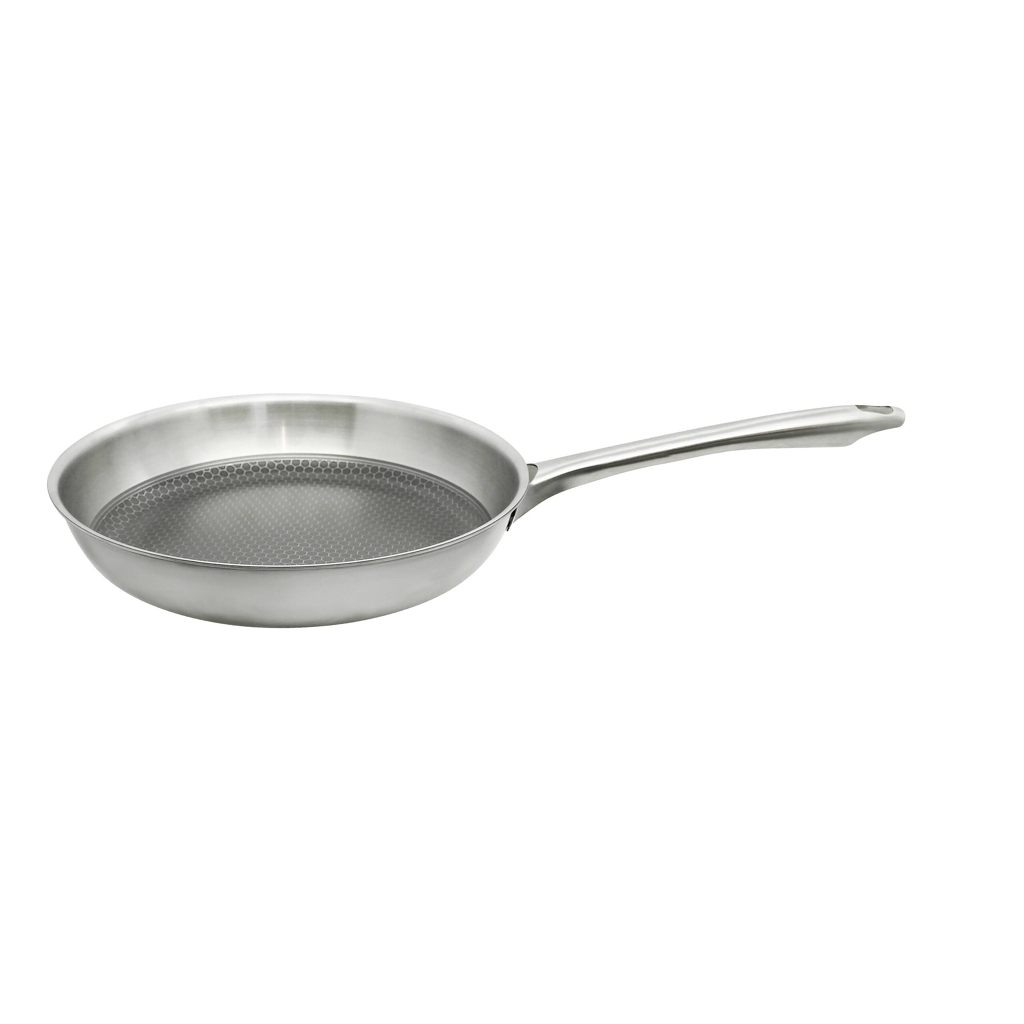 Pfanne silber Edelstahl D: ca. 28 cm