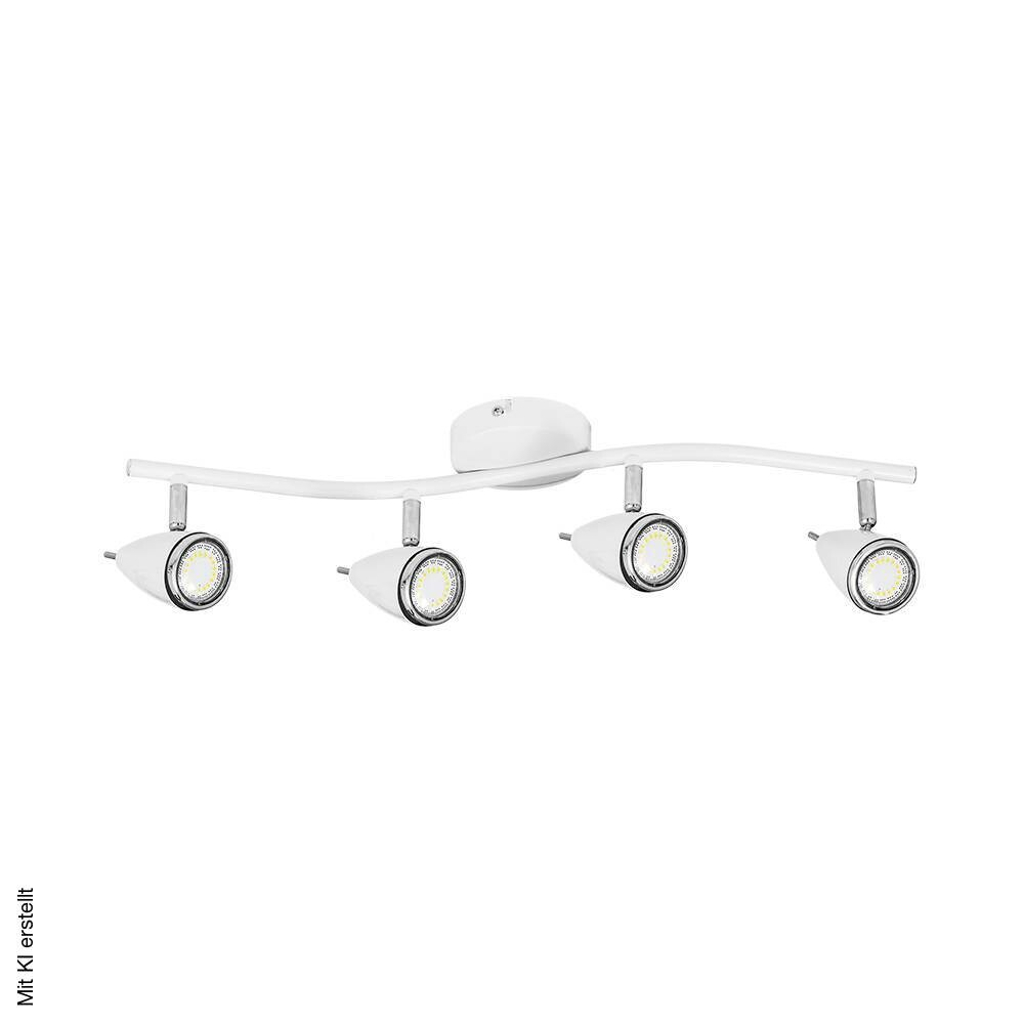 SPOT Light Spotbalken Linda weiß Metall B/H/T: ca. 67x12x10 cm GU10 4 Brennstellen