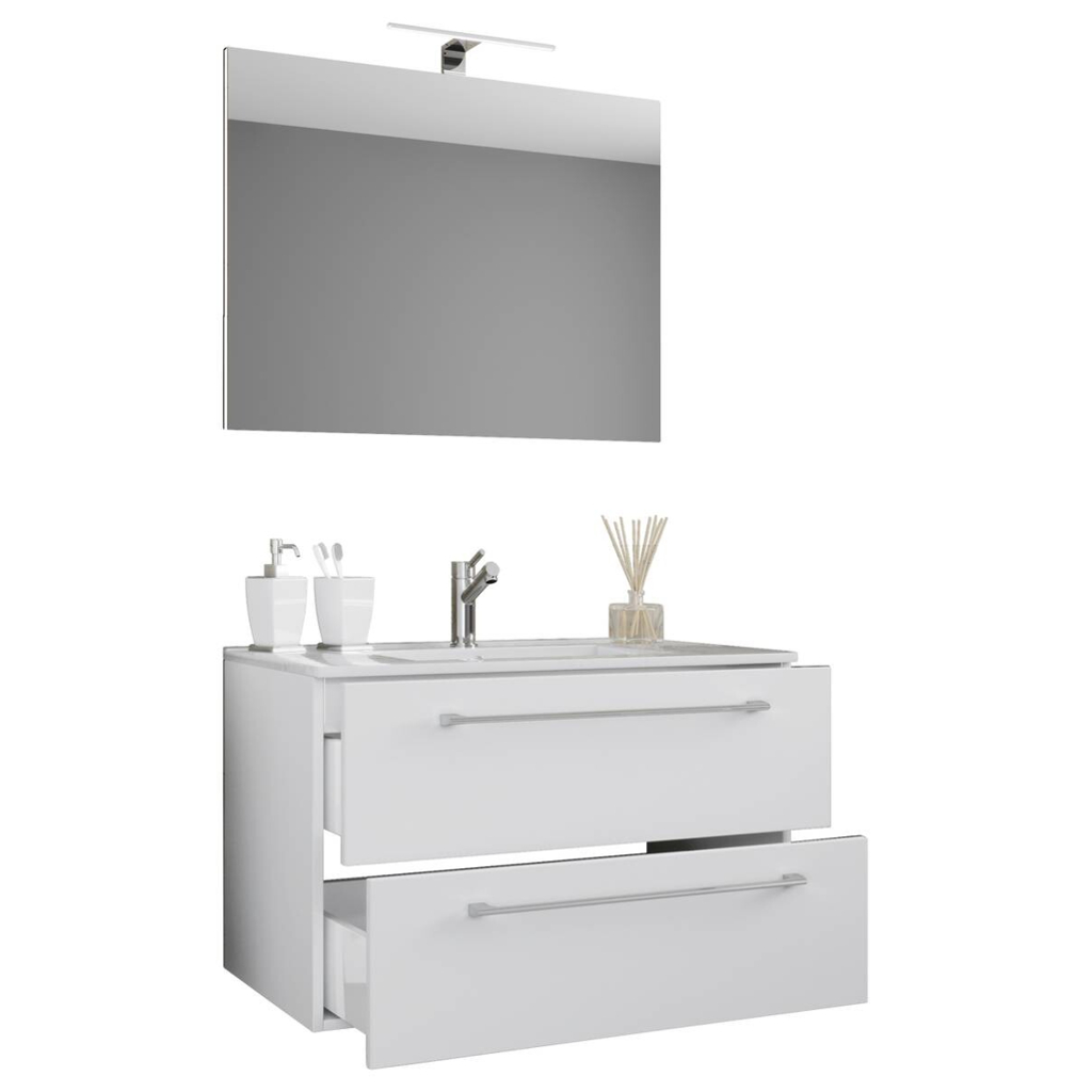Waschplatz 3tlg-Badinos weiß weiß B/H/T: ca. 60x50x46 cm