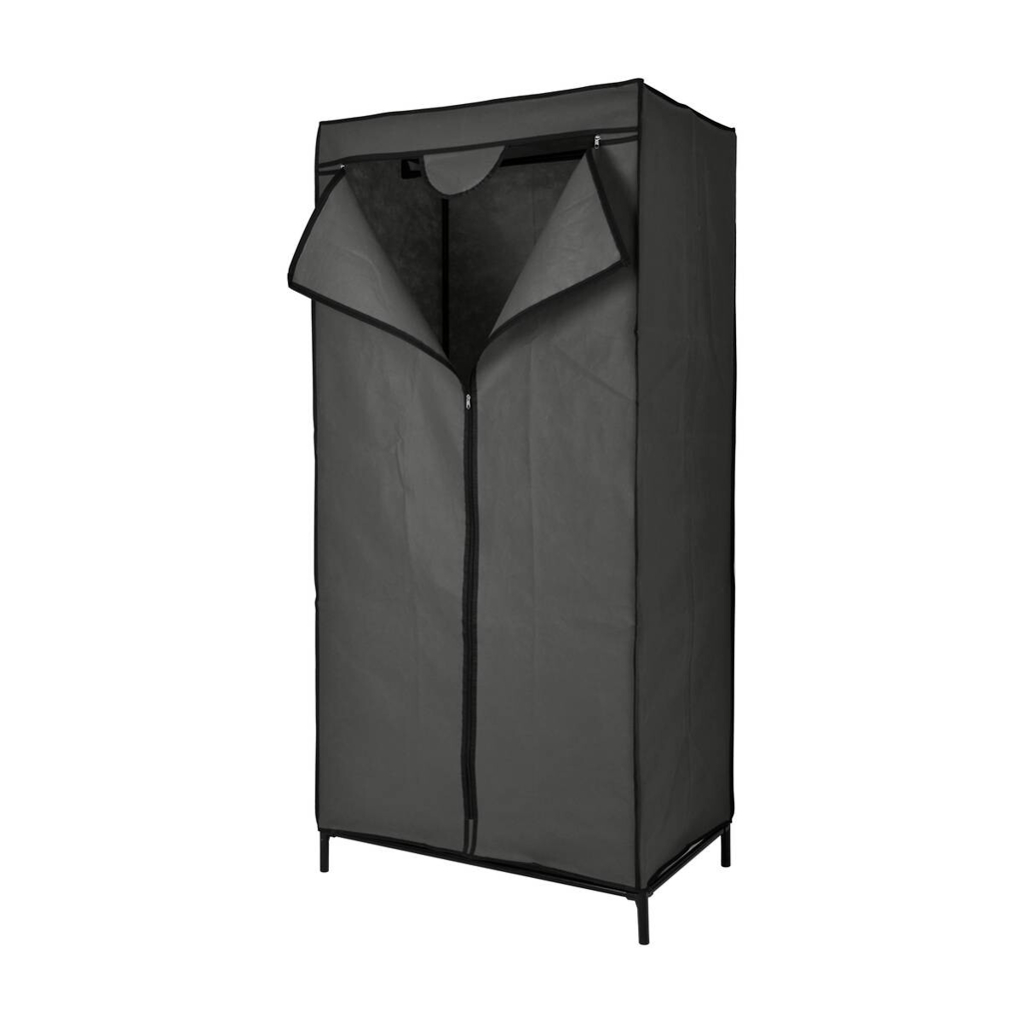 Kleiderschrank grau Stahl B/H/L: ca. 50x163x76 cm