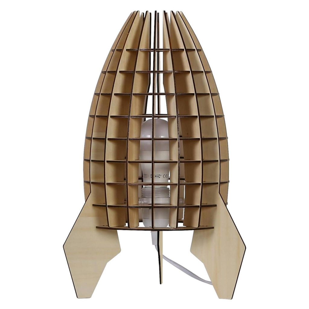 Kayoom Tischleuchte Aviator Holz B/H/T: ca. 28x38x28 cm E27 1 Brennstellen