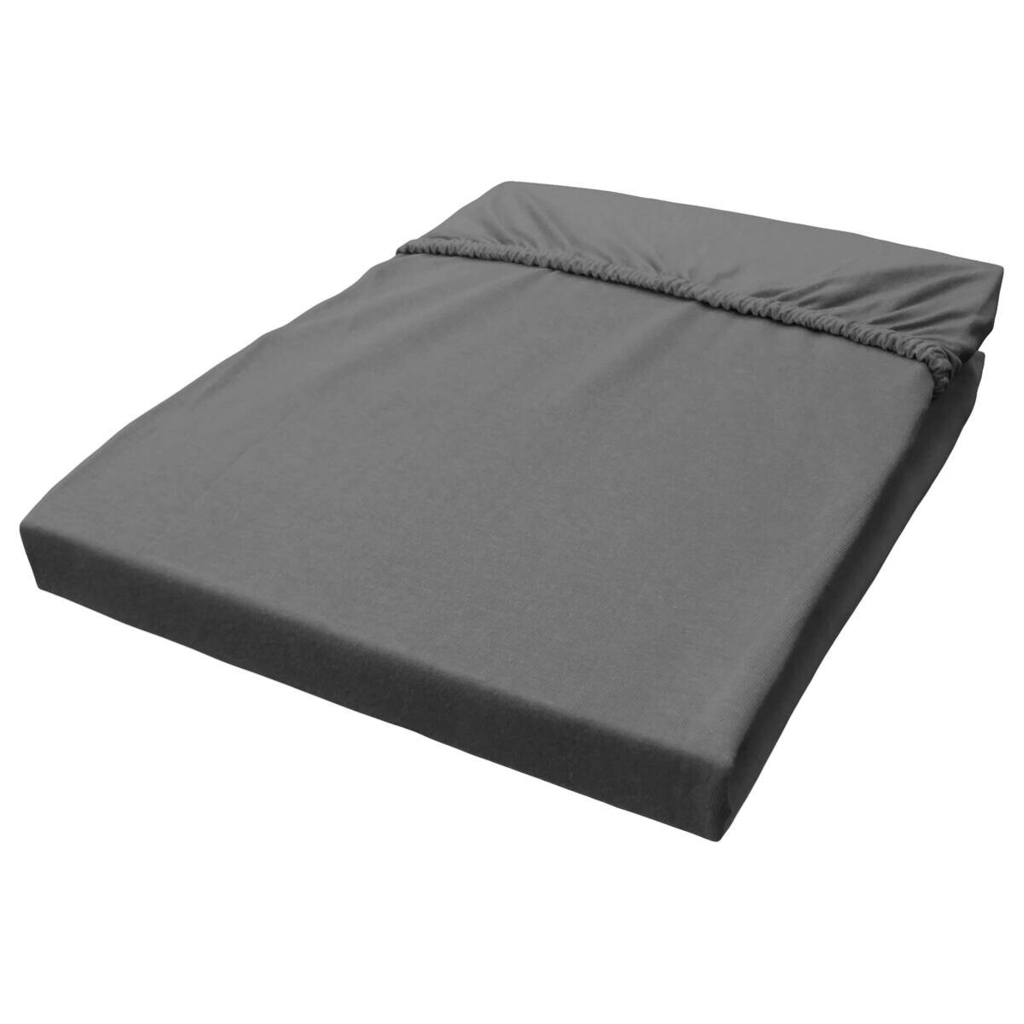 Jersey Spannbetttuch Graphit Baumwolle B/H/L: ca. 150x28x200 cm