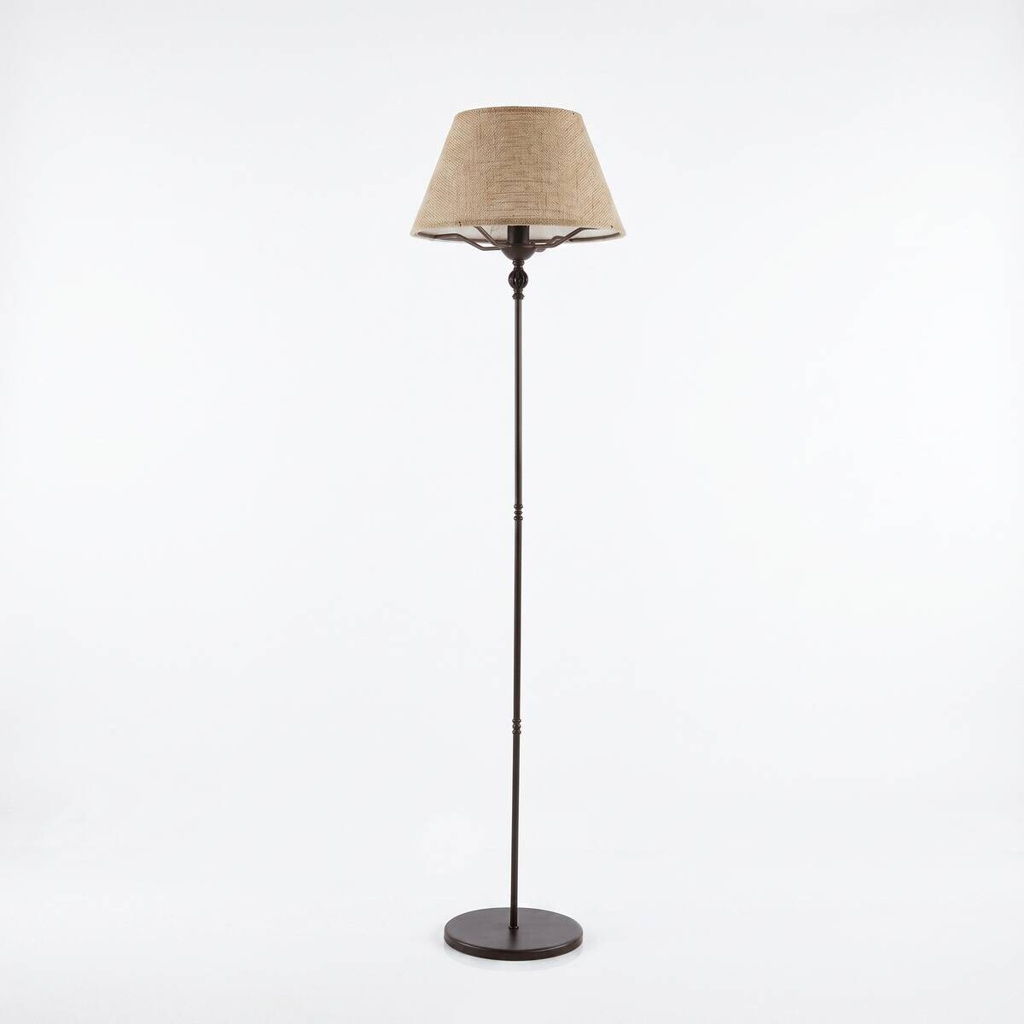 Opviq Stehlampe beige schwarz Metall PVC B/H/T/L/D: ca. 38x150x38x38x38 cm E27 1 Brennstellen