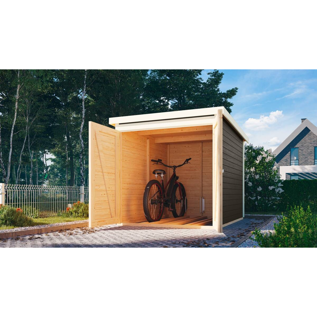 Karibu Fahrradgarage Jimmy anthrazit B/H/T: ca. 163x167x216 cm