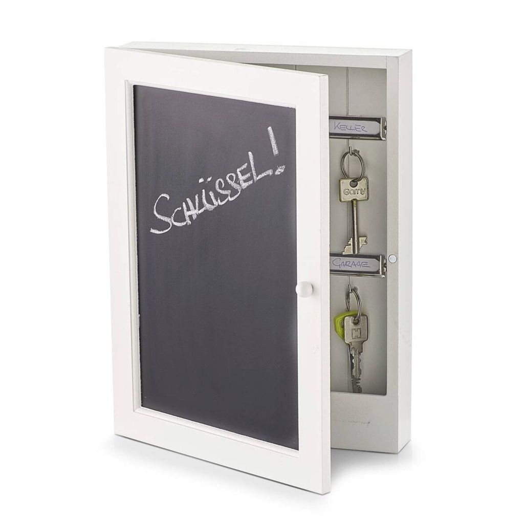 Zeller Schlüsselkasten Tafel weiß MDF B/H/L: ca. 5x30x22 cm