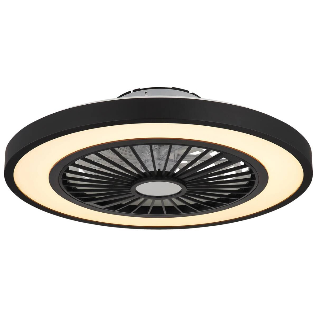 GLOBO Deckenventilator mattschwarz Opal H/D: ca. 15,9x54 cm max. 45 W