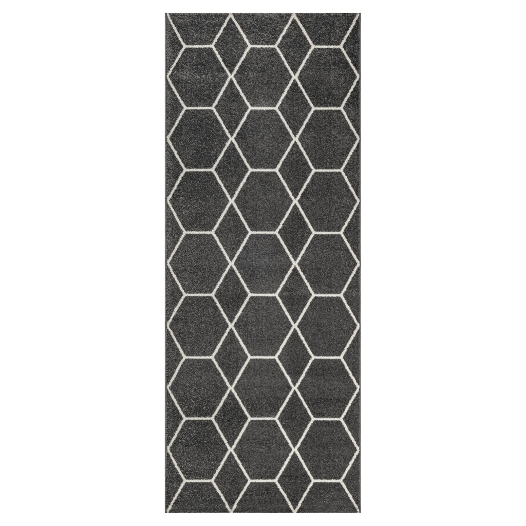 Sanat Teppich Trellis anthrazit B/L: ca. 80x200 cm