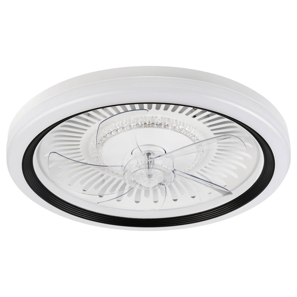 Lamkur LED-Deckenventilator FALCO 49908 schwarz weiß H/L: ca. 17x50 cm max. 40 W