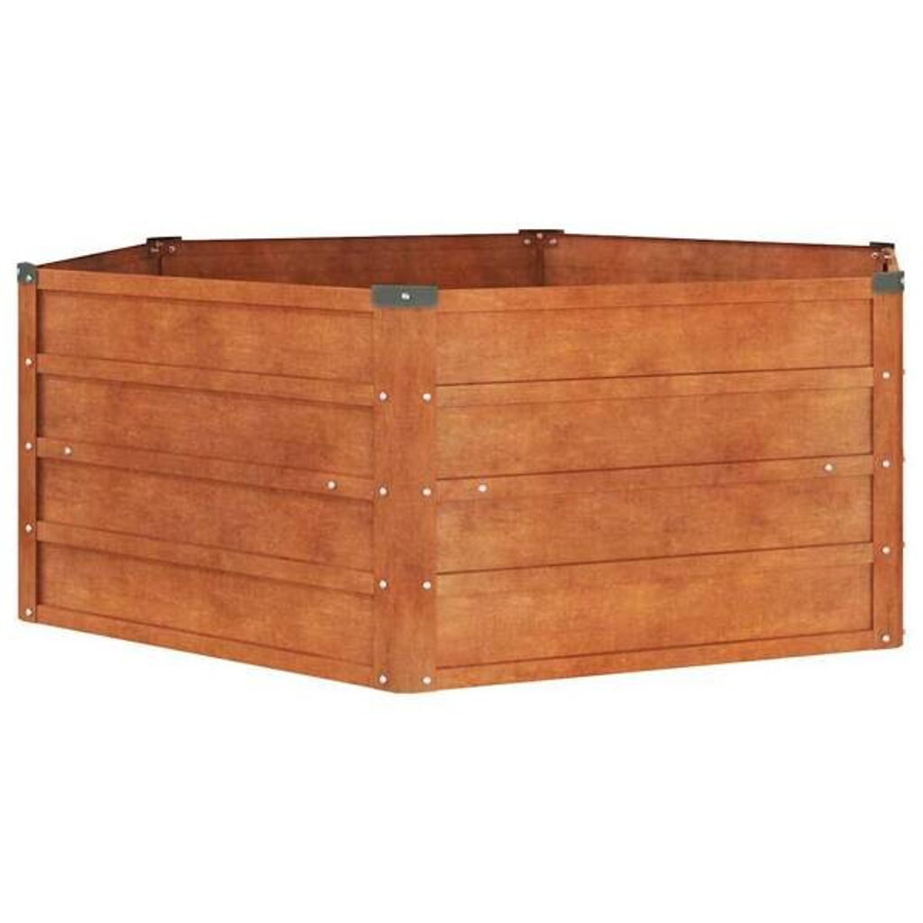 Hochbeet braun Stahl B/H/L: ca. 129x45x129 cm