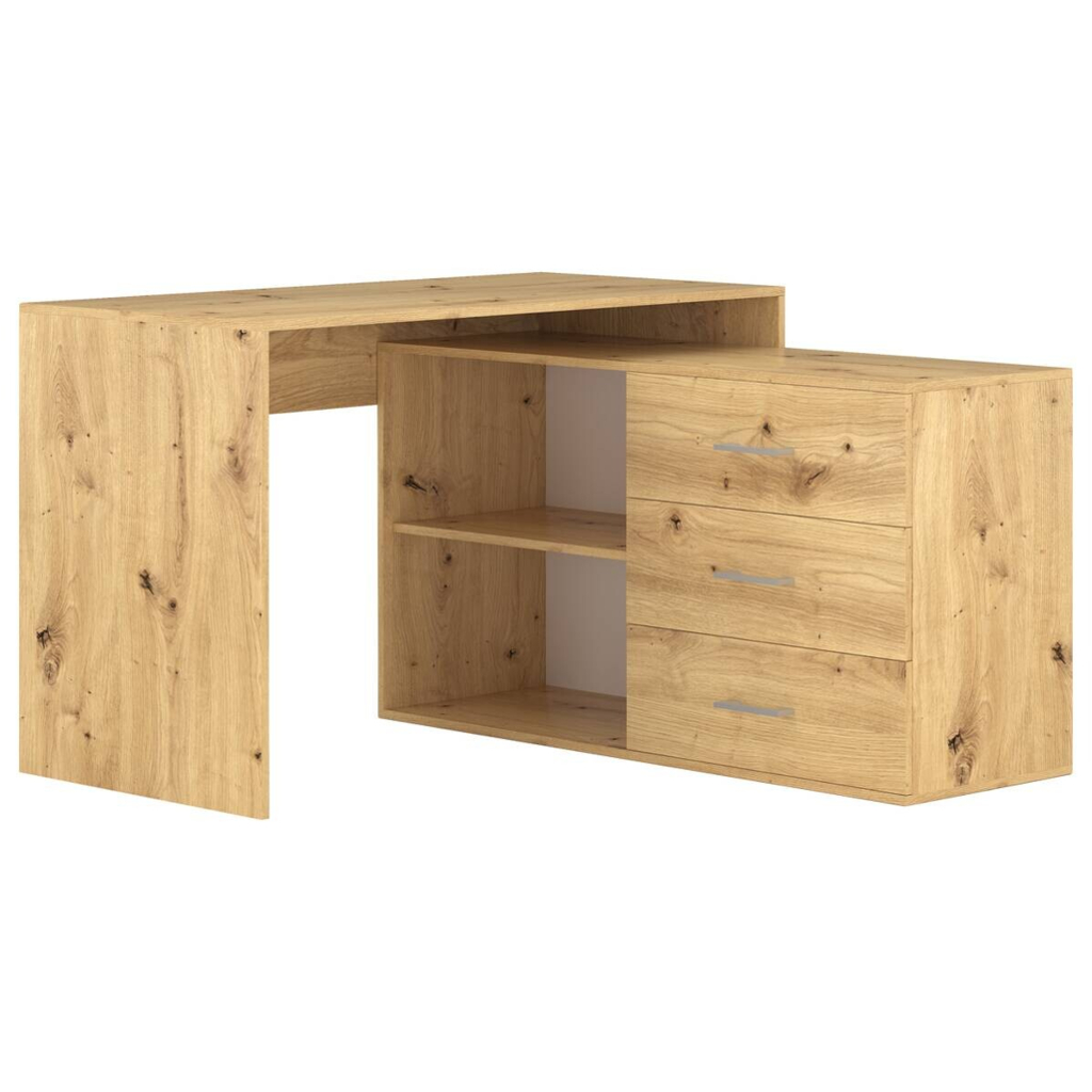 Schreibtisch KURT Eiche Artisan Nachbildung B/H/T: ca. 120x75,4x122 cm