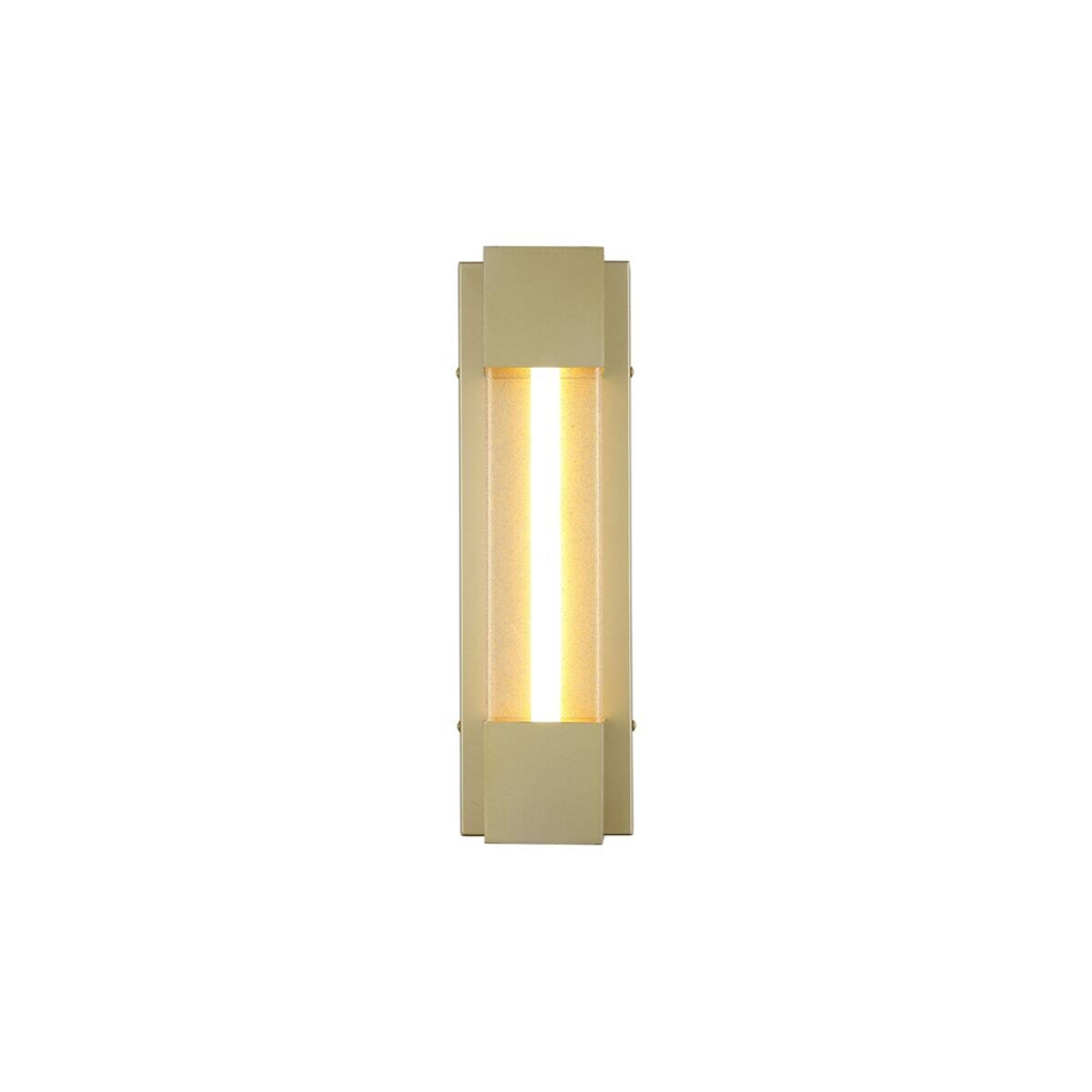 LED-Außenwandleuchte gold klar B/H/T/L: ca. 12x40x8,5x8,5 cm