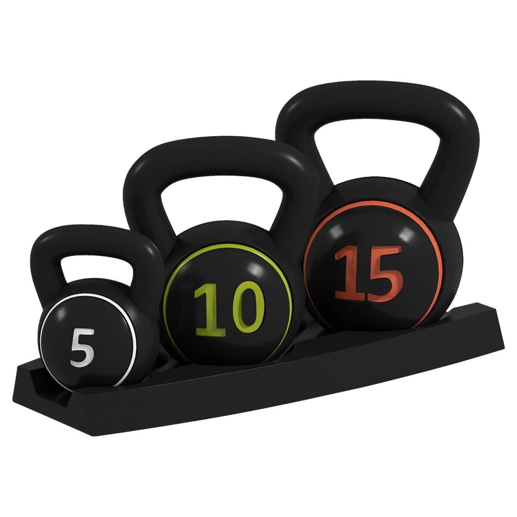 SPORTNOW Kettlebell schwarz Kunststoff B/H/L: ca. 18x24x18 cm