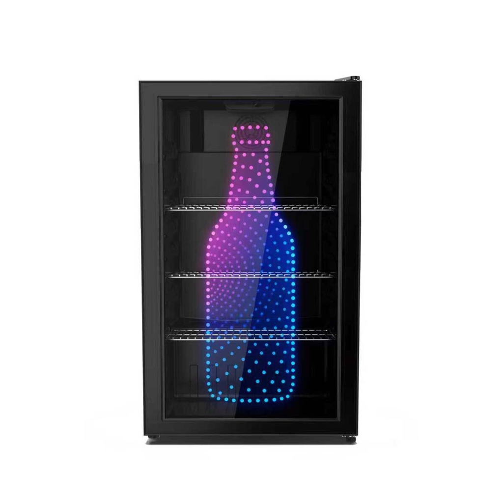 PKM Glastürkühlschrank GKS83FC2 schwarz B/H/L: ca. 44,5x83x47 cm