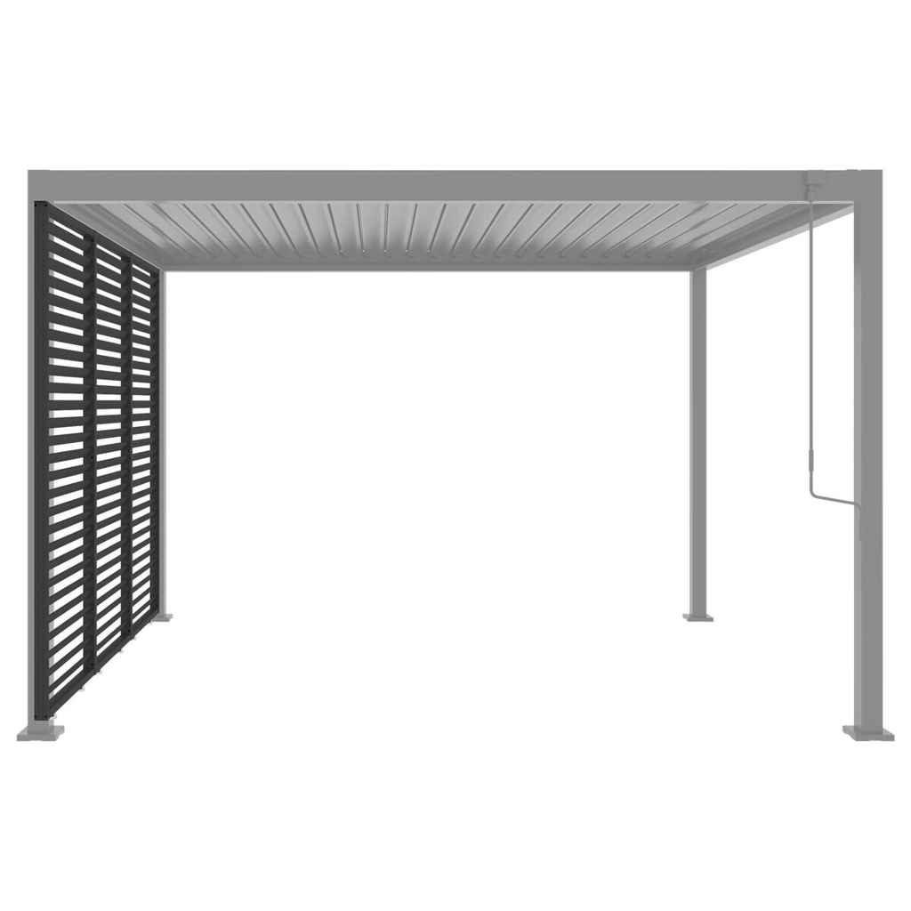 Sichtschutz anthrazit Aluminium B/H/L: ca. 6x226x93 cm