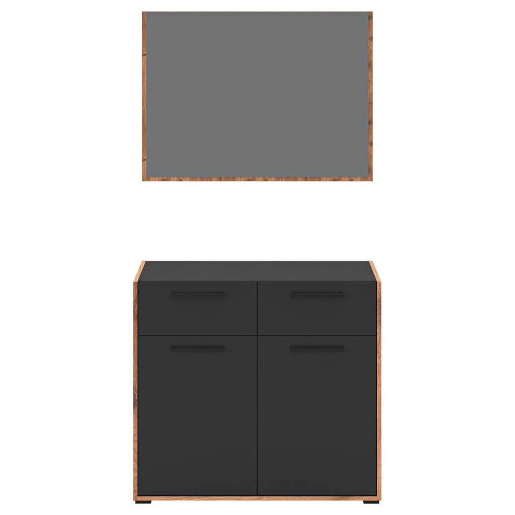 Garderobe Bueno Basalt Nox Oak Nachbildung B/H/T: ca. 95x189x37 cm