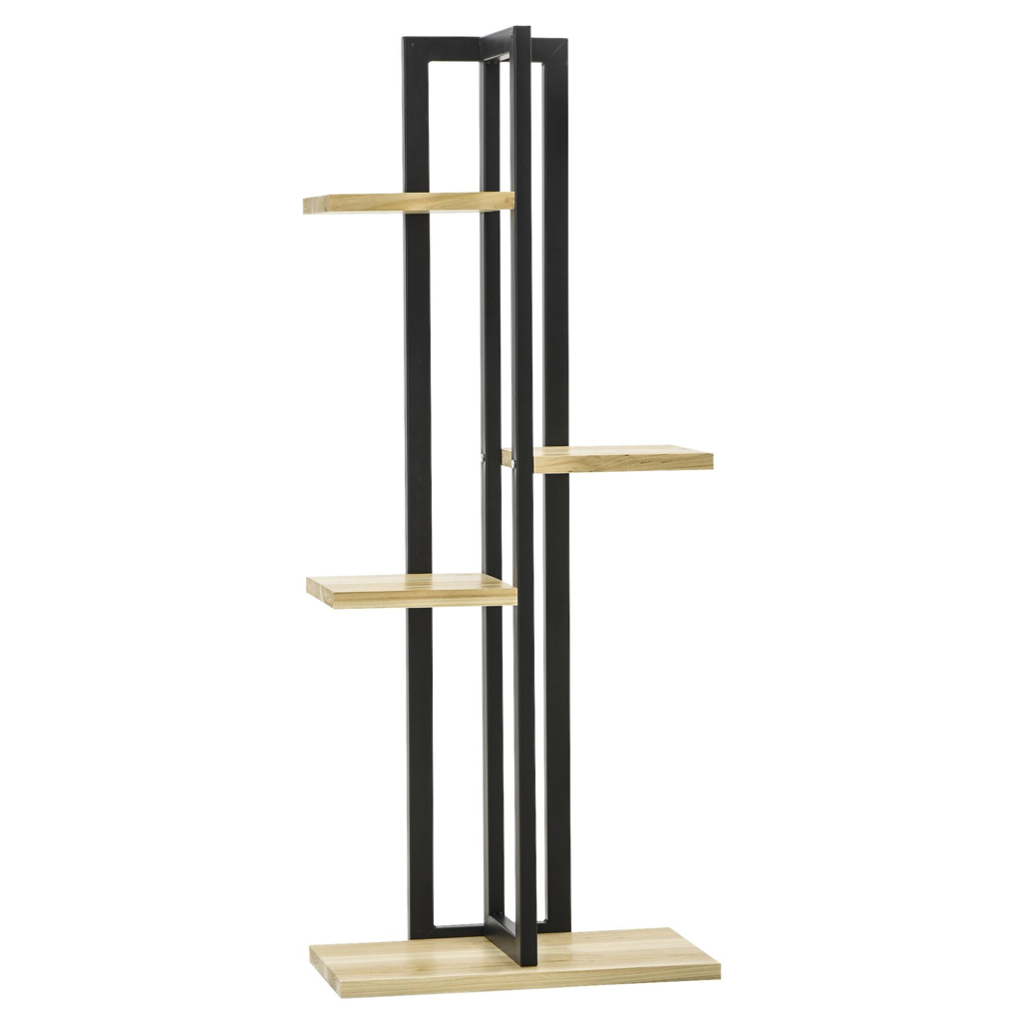 Outsunny Blumenständer Holzoptik Holz B/H/L: ca. 25x110x45 cm