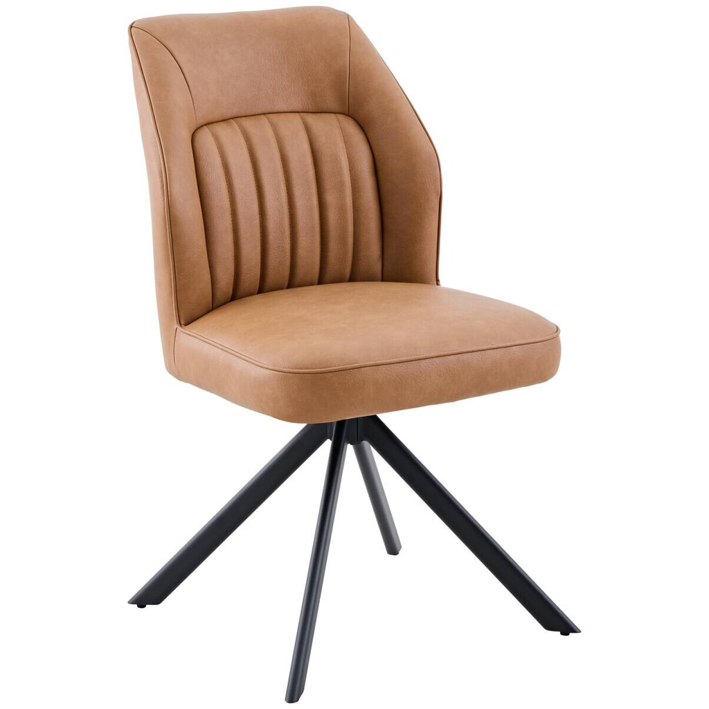 Stuhl Prizzi Cognac Kunstleder B/H/T: ca. 51x92x64 cm