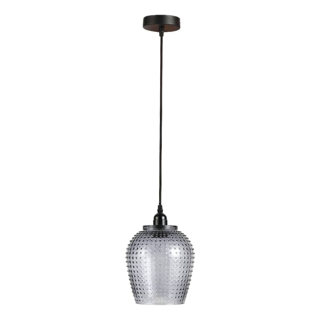 Kayoom Pendelleuchte Riva grau Glas B/H/L: ca. 18x27x18 cm E27 1 Brennstellen