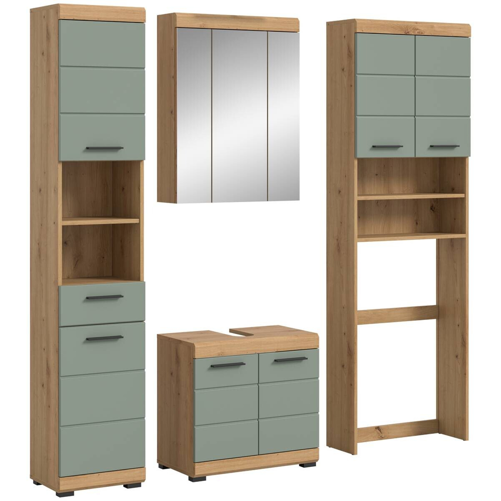 Badezimmer-Set Scout Eiche Artisan Nachbildung salbei Nachbildung B/H/T: ca. 190x191x34 cm