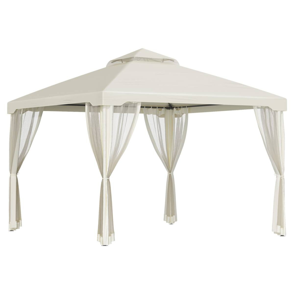 Outsunny Pavillon creme Polyester B/H/L: ca. 294x265x294 cm